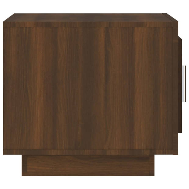 vidaXL Salontafel 51x50x45 cm bewerkt hout bruin eikenkleur