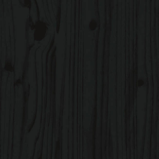 vidaXL Bankje 112,5x51,5x96,5 cm massief grenenhout zwart