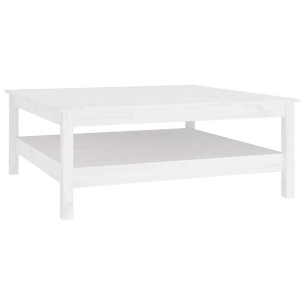 vidaXL Salontafel 100x100x40 cm massief grenenhout wit