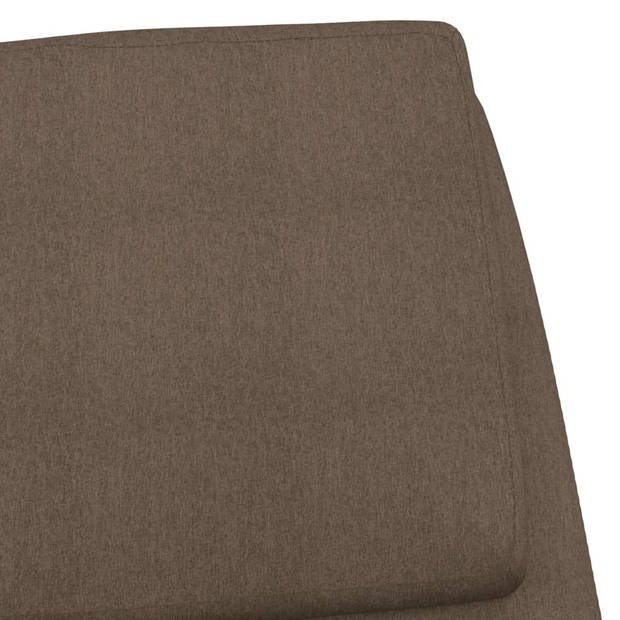 The Living Store Fauteuil - Dik gevoerd - Zacht stof - Metalen frame - Taupe - 100% polyester - 70x77x98cm