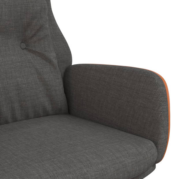 The Living Store Fauteuil - Optimaal Zitcomfort - Relaxstoel - 70x77x94cm - Donkergrijs