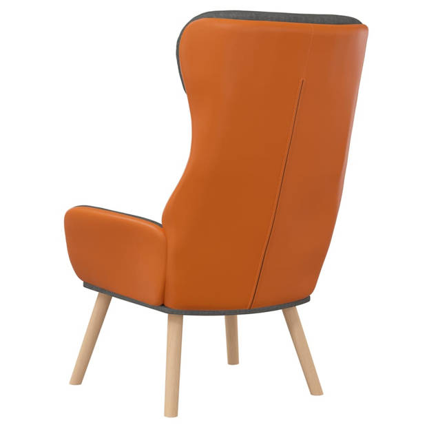 The Living Store Fauteuil - Optimaal Zitcomfort - Relaxstoel - 70x77x94cm - Donkergrijs