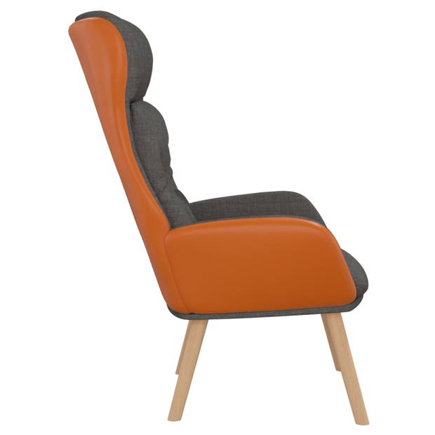 The Living Store Fauteuil - Optimaal Zitcomfort - Relaxstoel - 70x77x94cm - Donkergrijs