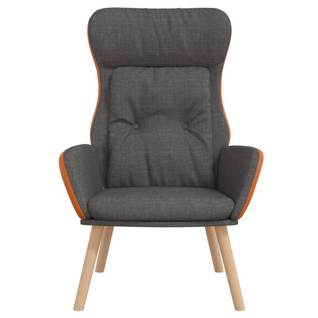 The Living Store Fauteuil - Optimaal Zitcomfort - Relaxstoel - 70x77x94cm - Donkergrijs