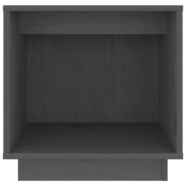 vidaXL Nachtkastjes 2 st 40x30x40 cm massief grenenhout grijs