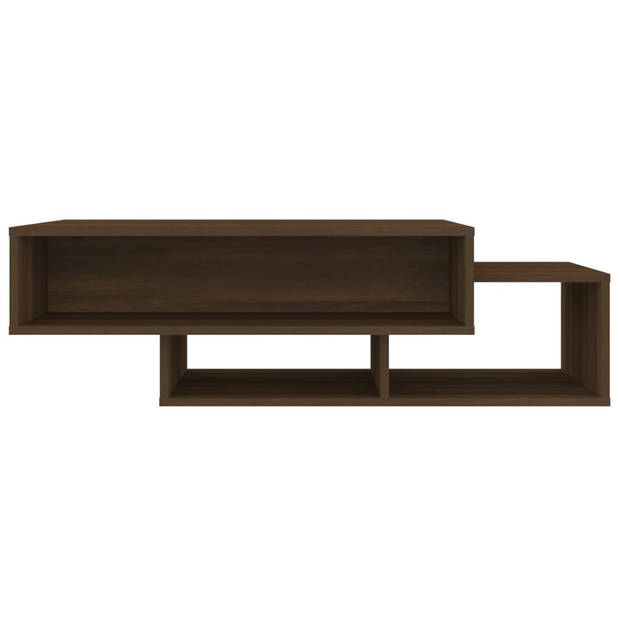 The Living Store Salontafel Bruineiken Hout - 105 x 55 x 32 cm - Opbergruimte