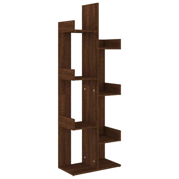 vidaXL Boekenkast 48x25,5x140 cm bewerkt hout bruin eikenkleur