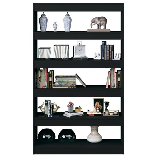 The Living Store Boekenkast - Hout - 100 x 30 x 166 cm - Zwart