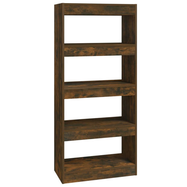 vidaXL Boekenkast/kamerscherm 60x30x135 cm bewerkt hout gerookt eiken