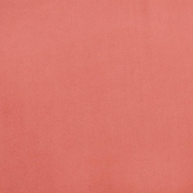 The Living Store Draaibare Eetstoelen - Roze Fluweel - 43 x 45 cm - Verstelbaar - Met Goudkleurig Frame