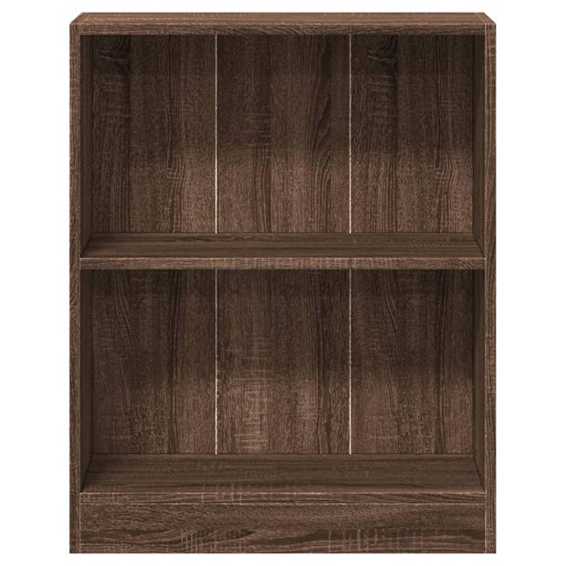 vidaXL Boekenkast 60x24x76 cm bewerkt hout bruin eikenkleur