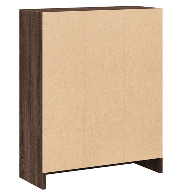 vidaXL Boekenkast 60x24x76 cm bewerkt hout bruin eikenkleur