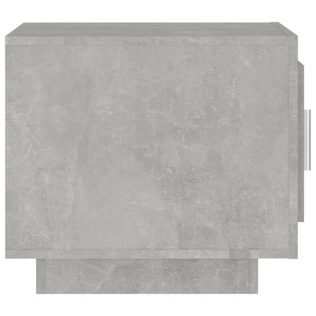 The Living Store Salontafel Betongrijs 51x50x45 cm - Stevig bewerkt hout frame - 1 deur - Voldoende opbergruimte