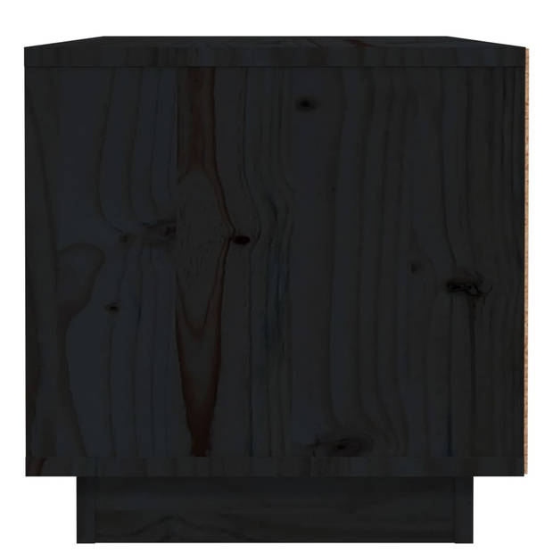 vidaXL Nachtkastjes 2 st 40x34x35 cm massief grenenhout zwart