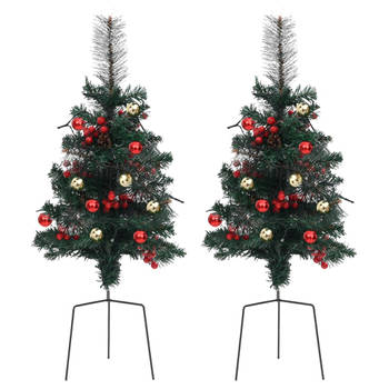 Blokker The Living Store Kerstboom LED Groen PVC - 76 cm - Met 89 uiteinden - Gedecoreerd - DC 4.5V aanbieding