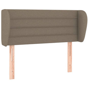 vidaXL Hoofdbord met randen 83x23x78/88 cm stof taupe