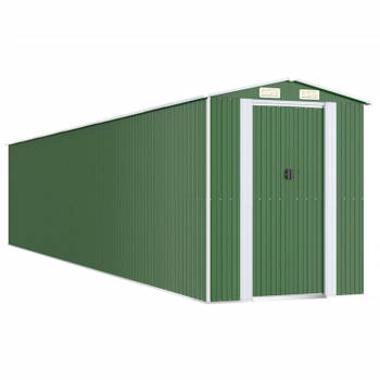 vidaXL Tuinschuur 192x1021x223 cm gegalvaniseerd staal groen