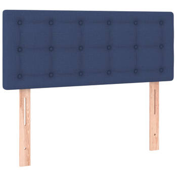 vidaXL Hoofdbord 100x5x78/88 cm stof blauw