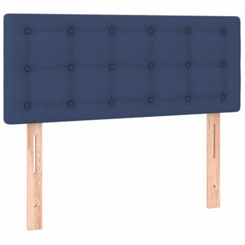 vidaXL Hoofdbord 80x5x78/88 cm stof blauw