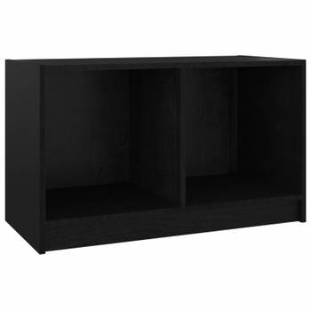 vidaXL Tv-meubel 70x33x42 cm massief grenenhout zwart