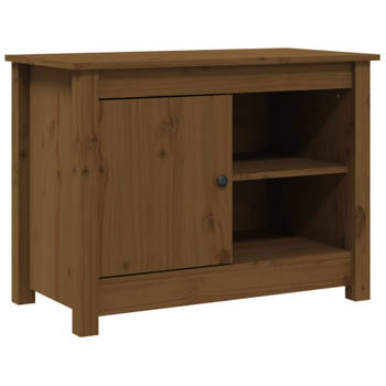 vidaXL Tv-meubel 70x36,5x52 cm massief grenenhout honingbruin