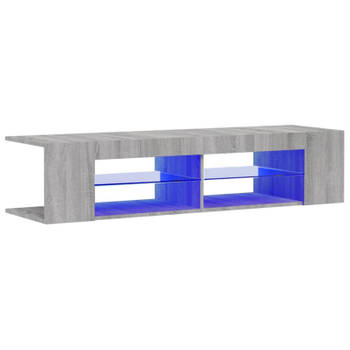 vidaXL Tv-meubel met LED-verlichting 135x39x30 cm grijs sonoma eiken