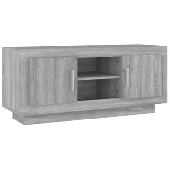 vidaXL Tv-meubel 102x35x45 cm bewerkt hout grijs sonoma eikenkleurig