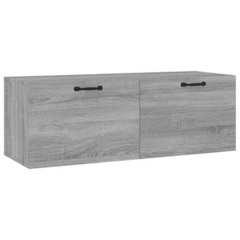 vidaXL Wandkast 100x36,5x35 cm bewerkt hout grijs sonoma eikenkleurig