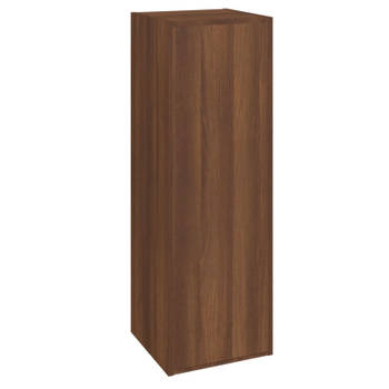 vidaXL Tv-meubel 30,5x30x90 cm bewerkt hout bruineikenkleurig