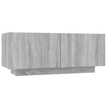 vidaXL Tv-meubel 100x35x40 cm bewerkt hout grijs sonoma eikenkleurig