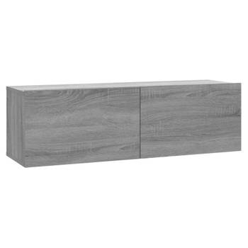 vidaXL Tv-wandmeubel 100x30x30 cm bewerkt hout grijs sonoma eikenkleur