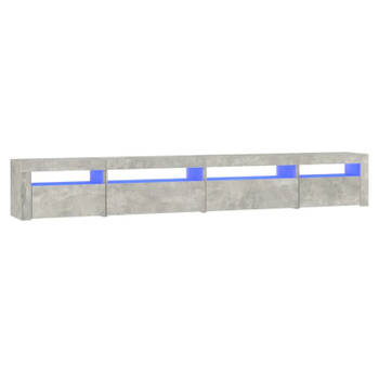 vidaXL Tv-meubel met LED-verlichting 270x35x40 cm betongrijs