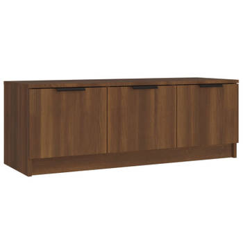 vidaXL Tv-meubel 102x35x36,5 cm bewerkt hout bruin eikenkleur