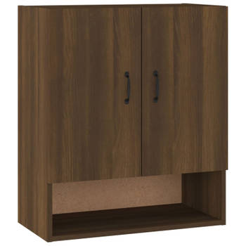 vidaXL Wandkast 60x31x70 cm bewerkt hout bruin eikenkleur