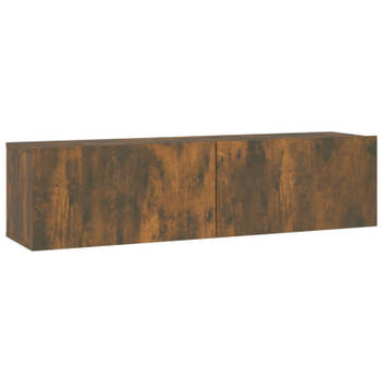 vidaXL Tv-wandmeubel 120x30x30 cm bewerkt hout gerookt eikenkleurig