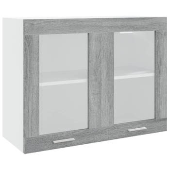 vidaXL Hangkast 80x31x60 cm bewerkt hout grijs sonoma eikenkleurig