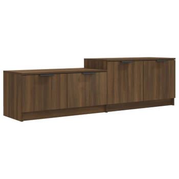 vidaXL Tv-meubel 158,5x36x45 cm bewerkt hout bruin eikenkleur