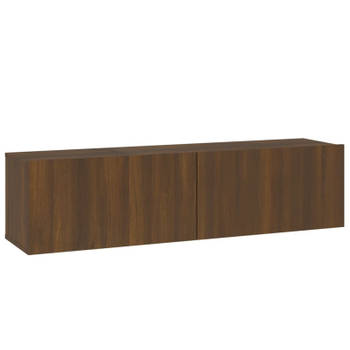 vidaXL Tv-wandmeubel 120x30x30 cm bewerkt hout bruin eikenkleur