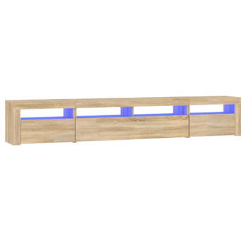 vidaXL Tv-meubel met LED-verlichting 240x35x40 cm sonoma eikenkleurig