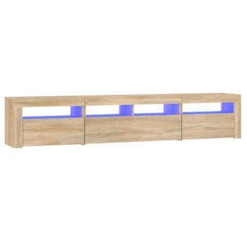 vidaXL Tv-meubel met LED-verlichting 210x35x40 cm sonoma eikenkleurig