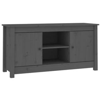 vidaXL Tv-meubel 103x36,5x52 cm massief grenenhout grijs