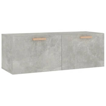 vidaXL Wandkast 100x36,5x35 cm bewerkt hout grijs