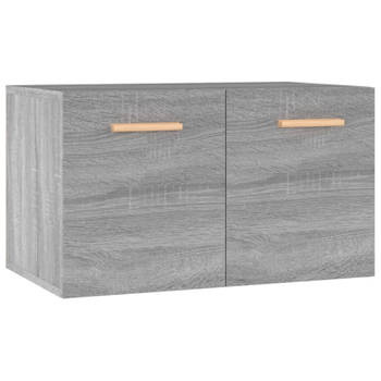 vidaXL Wandkast 60x36,5x35 cm bewerkt hout grijs sonoma eikenkleurig