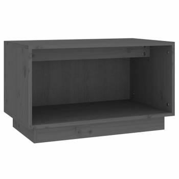 vidaXL Tv-meubel 60x35x35 cm massief grenenhout grijs