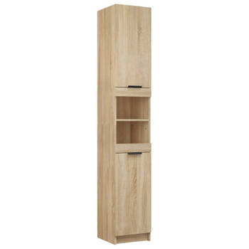 vidaXL Badkamerkast 32x34x188,5 cm bewerkt hout sonoma eikenkleurig