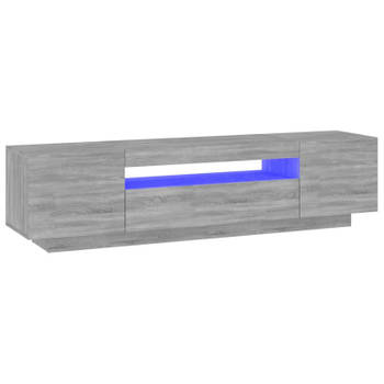 vidaXL Tv-meubel met LED-verlichting 160x35x40 cm grijs sonoma eiken