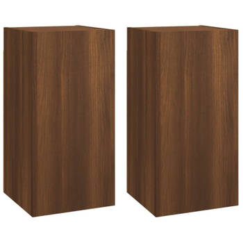 vidaXL Tv-meubelen 2 st 30,5x30x60 cm bewerkt hout bruin eikenkleur