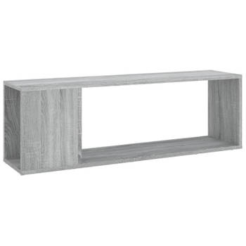 vidaXL Tv-meubel 100x24x32 cm bewerkt hout grijs sonoma eikenkleurig