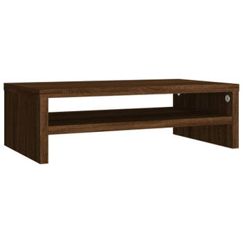 vidaXL Monitorstandaard 42x24x13 cm bewerkt hout bruin eikenkleur