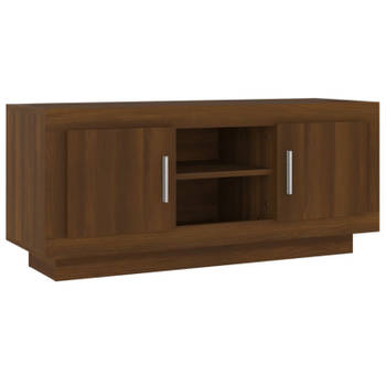 vidaXL Tv-meubel 102x35x45 cm bewerkt hout bruin eikenkleur